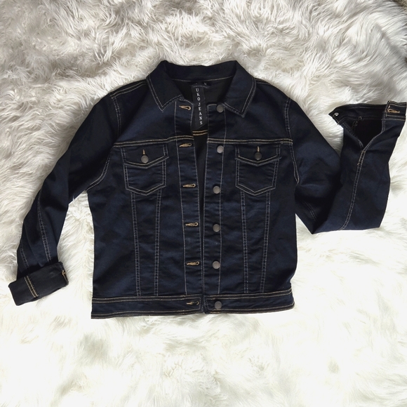Dark Blue Suko Jeans Jacket NWOT size Medium - Picture 1 of 4